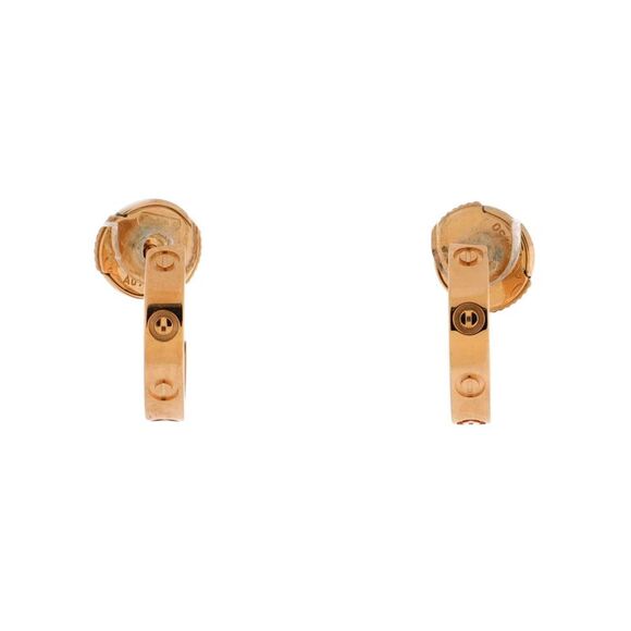 Cartier Love Hoop Earrings 18K Yellow Gold Small - - Picture 1 of 3